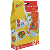VEDES Knet-Set Pasta, 9 Teile mit Knetpackungen und Modellierwerkzeugen, Kneten 