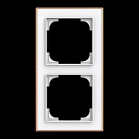 Busch-Jaeger Rahmen zwei-fach mit Dekorring gold, Retail