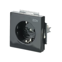 Busch-Jaeger Schutzkontaktsteckdose mit Aufdruck EDV anthrazit, Retail