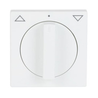 Busch-Jaeger Zentralscheibe mit Drehknopf für Jalousie, Abdeckung weiß (matt), Retail