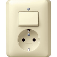 Gira Schutzkontakt-Wechselschalter cwsg weiß, Retail