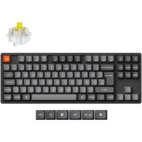 Keychron K8 Max, Gaming-Tastatur schwarz/grau, DE-Layout, Keychron Super Banana, Aluminiumrahmen, RGB