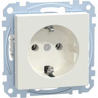 Merten Schutzkontakt-Steckdose mit Steckklemme, Unterputz, 16 Ampere, 250 Volt, System M weiß (matt), Retail