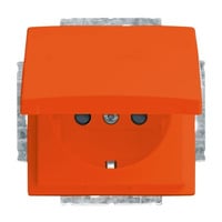 0 Schutzkontakt Steckdosen Einsatz orange, Retail