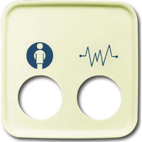 Busch-Jaeger Zentralscheibe Diagnostik-/Steckkontakt, Abdeckung weiß, Retail