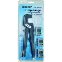 GEDORE Crimp-Zangen-Set ELECTRONIC (S 8140 E), 4-teilig, Crimpzange schwarz,  für spezifische Anforderungen in der Elektroinstallation