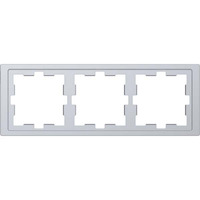 Merten Rahmen dreifach Edelstahl D-Life Typ MEG4030-6536 lackierter Thermoplast edelstahl, Retail