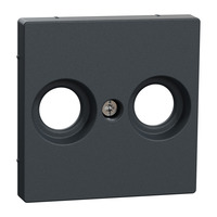 Merten Zentralplatte für Antennendose, Typ MEG4122-0414, Einsatz und Abdeckung für Kommunikationstechnik anthrazit, Retail