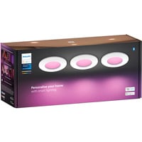 Philips HUE White & Color Ambiance Slim Einbauleuchte 90 mm, LED-Leuchte weiß, 3er-Pack