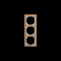 0 Abdeckrahmen 3-fach, Abdeckung holz, Retail