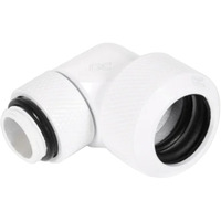 Alphacool Eiszapfen 16mm HardTube Anschraubtülle 90° drehbar G1/4 - White, Verbindung weiß