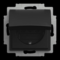 Busch-Jaeger Steckdosen Einsatz 20 Europäische Norm Typ F schwarz, Retail