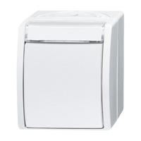 Busch-Jaeger Wechselschalter 2601/6 Wippe mit Komplettgehäuse weiß, Retail