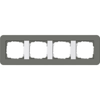 Gira Abdeckrahmen vierfach, Abdeckung grau, Retail