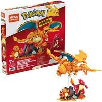 Mattel MEGA Pokémon Glumanda Evolution Set, Konstruktionsspielzeug 