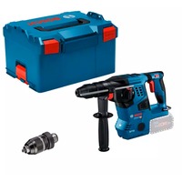 Bosch Akku-Bohrhammer GBH 18V-28 CF Professional solo, 18Volt blau/schwarz, ohne Akku und Ladegerät, Bluetooth, in L-BOXX