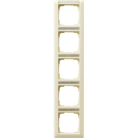 Gira Abdeckrahmen 5-fach mit Beschriftungsfeld glänzend weiß, Retail