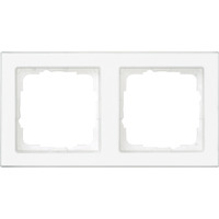 Gira Abdeckrahmen zweifach transparent, Abdeckung weiß, Retail