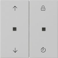 Gira Bedienaufsatz Memory mit Pfeilsymbolen und Sperrfunktion, Schalter grau, Retail