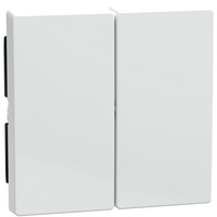 Merten Wippe für Serien-, Doppelwechselschalter- und Doppeltaster-Einsatz, zweiteilige Taste weiß (glänzend), Retail