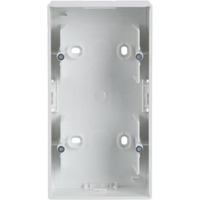 Busch-Jaeger Aufputz-Gehäuse zwei fach mit Doppelauslass schalter weiss weiß, Retail