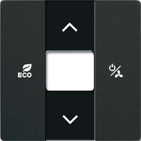 Busch-Jaeger Zentralscheibe matt, Abdeckung schwarz, Retail