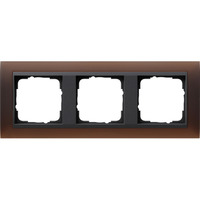Gira Abdeckrahmen 3fach, Abdeckung dunkelbraun, Retail