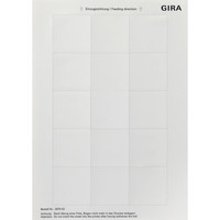Gira Beschriftungsbogen 52 x 52 Millimeter Zubehör, Beschriftungsgerät Retail