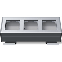 Gira Gehäuse dreifach mit Befestigungswinkel aluminium, Retail