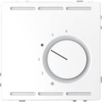 Merten Raumthermostat RT-Regler Lotos Weiß 230 Volt Wechselkontakt mit Zusatzheizungssperre, Heizungsthermostat weiß, Retail