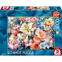 Schmidt Spiele Blumen in Pastell, Puzzle 1000 Teile