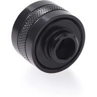 Alphacool Eiszapfen PRO 16mm HardTube Fitting G1/4 - Deep Black, Verbindung schwarz