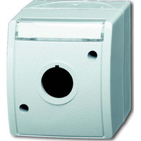 Busch-Jaeger Leergehäuse mit Beschriftungsfeld höhere Bauform für Befehlsgeräte weiß, Retail