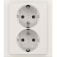 Busch-Jaeger Schutzkontakt Doppelsteckdose 202 EUJB-84 weiß, Retail