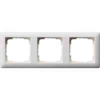 Gira Abdeckrahmen 3-fach mit Montagerahmen, Abdeckung weiß (matt), Retail
