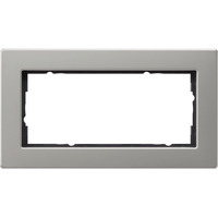 Gira Abdeckrahmen zwei Fach Edelstahl flacher Einbau edelstahl, Retail