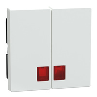 Merten Doppelwippe für Serien- und Doppeltaster-Einsatz, 2-fach, Thermoplast, glänzend weiß (glänzend), Retail