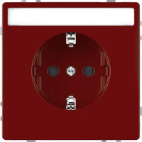Merten Schutzkontakt-Steckdose mit Schriftfeld rot, Retail