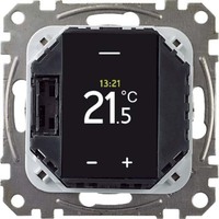 Merten Temperaturregler-Einsatz mit Touch-Display, programmierbar, Universal, MEG5776-0000, Heizungsthermostat schwarz, Retail