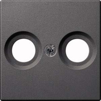 Merten Zentralplatte für Antennendose, Typ MEG4122-0414, Einsatz und Abdeckung für Kommunikationstechnik anthrazit, Retail