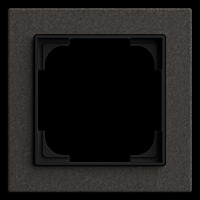 Busch-Jaeger Abdeckrahmen 1-fach, Abdeckung schwarz, Retail