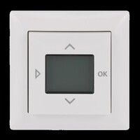 Busch-Jaeger Raumtemperaturregler Set Typ 1098 UJ-914 mit digitaler Wochenuhr und Schaltkontakt, Heizungsthermostat weiß (matt), Retail