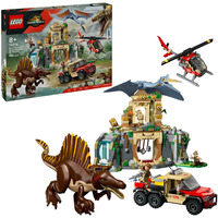 LEGO 76976 Jurassic World Spinosaurier & Quetzalcoatlus: Hubschrauber-Einsatz, Konstruktionsspielzeug 