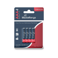 MediaRange Super Heavy Duty Batterien, Micro AAA|R03|1.5V, 4er Pack 4 Stück, AAA