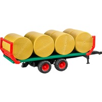 bruder 02220 Ballentransportanhänger , Modellfahrzeug mit 8 Rundballen