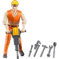 bruder 60020 Bauarbeiter mit Zubehör, Spielfigur 