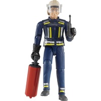 bruder 60100 Feuerwehrmann mit Zubehör, Spielfigur blau/gelb