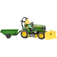 bruder 62104 bworld John Deere Aufsitzrasenmäher, Modellfahrzeug 