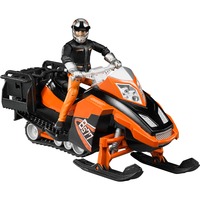 bruder 63101 Snowmobil mit Fahrer und Ausstattung, Modellfahrzeug orange/schwarz