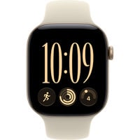 Apple Watch Series 12, Smartwatch gold, Aluminium, 42 mm, Sportarmband Sand S/M, Cellular